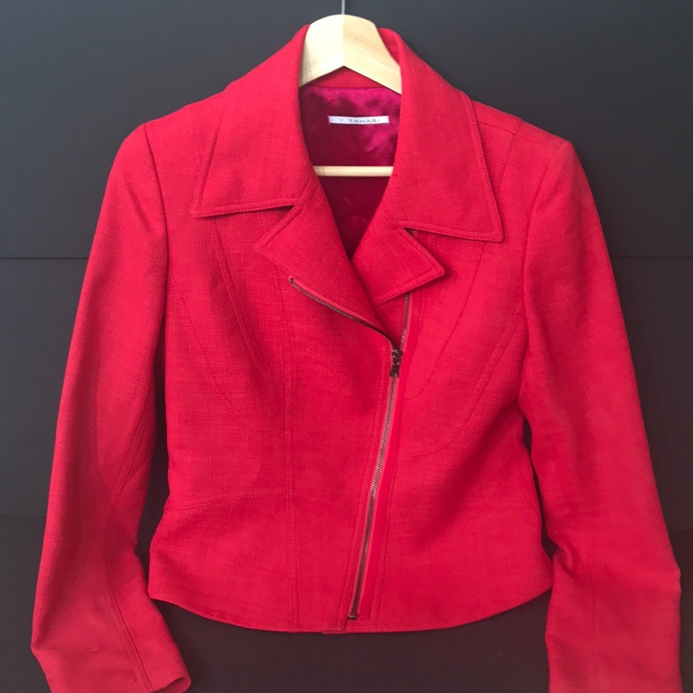 Tahari Zip Blazer